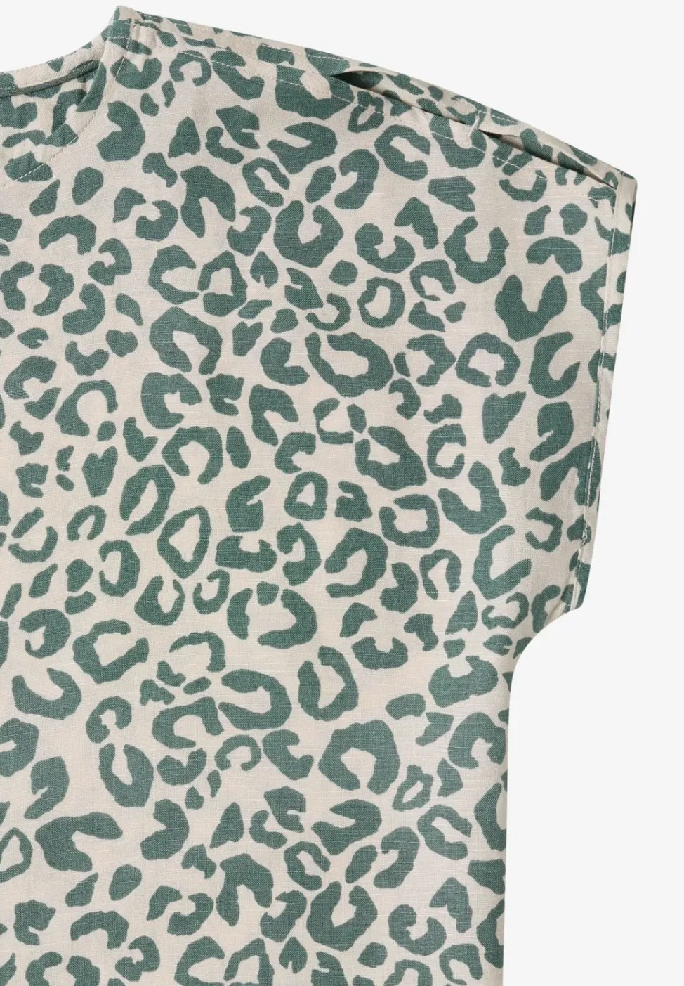 Robe longueur genou en lin mélangé avec imprimé