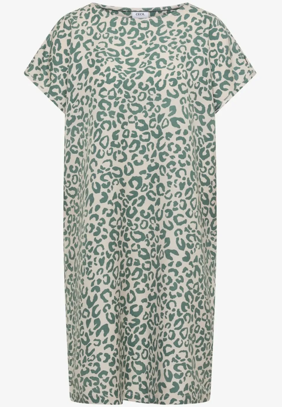 Robe longueur genou en lin mélangé avec imprimé