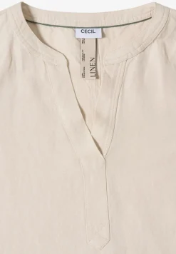 Robe longueur genou en lin mélangé