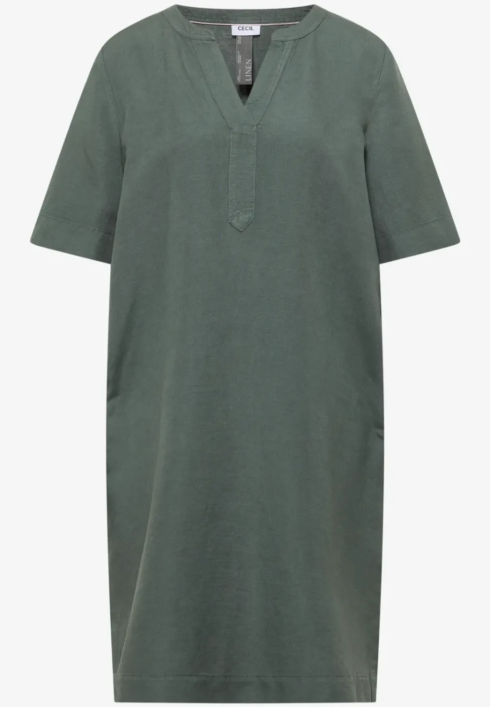 Robe longueur genou en lin mélangé
