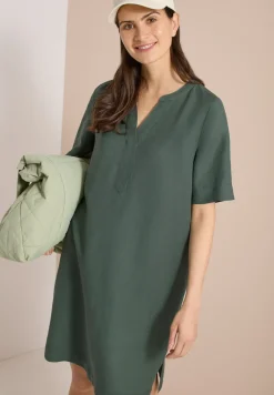 Robe longueur genou en lin mélangé