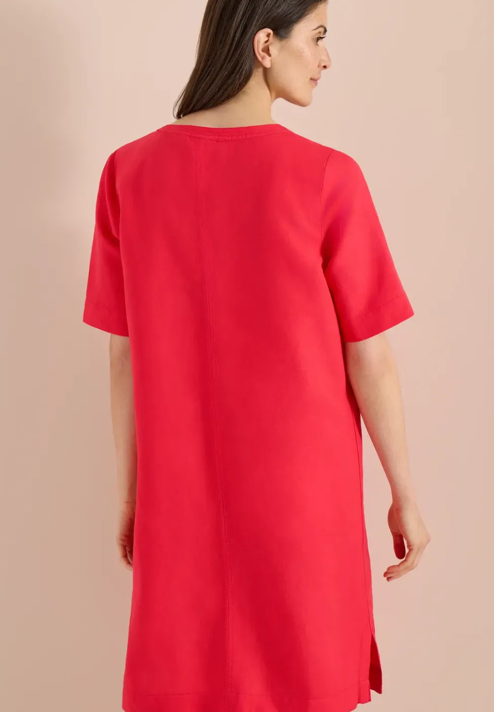 Robe longueur genou en lin mélangé