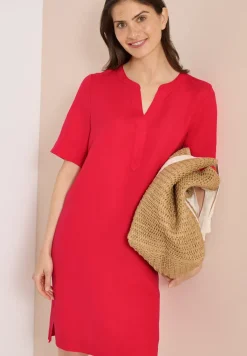 Robe longueur genou en lin mélangé