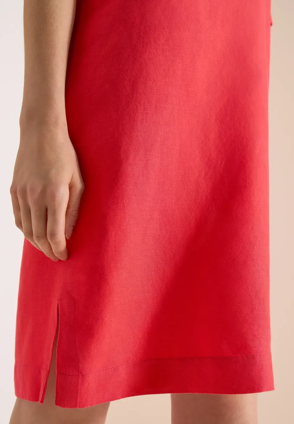 Robe longueur genou en lin mélangé