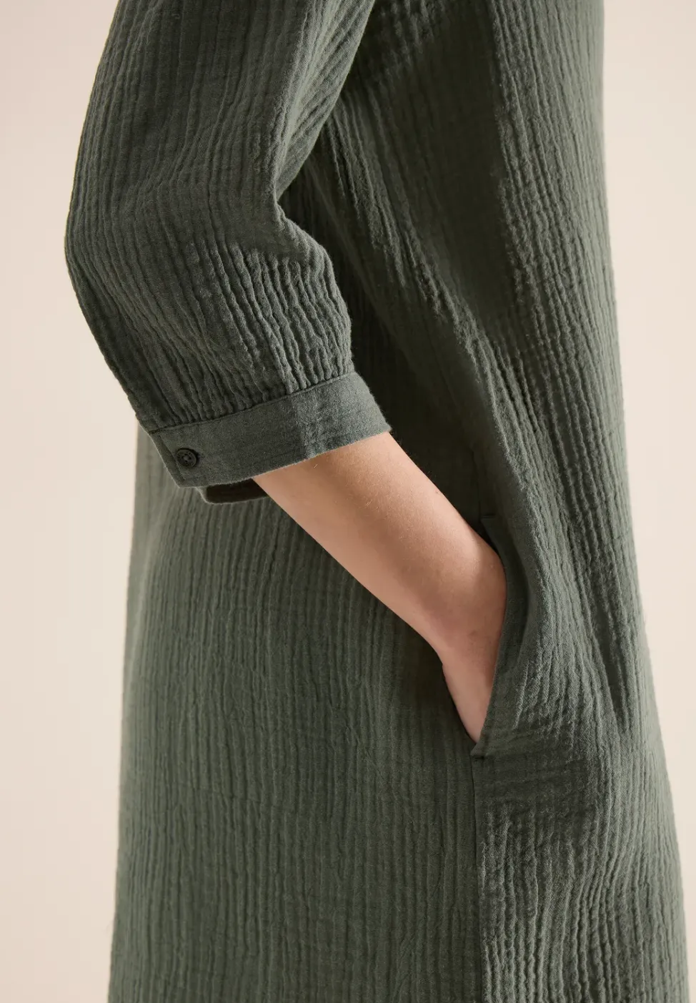 Robe longueur genou en qualité mousseline