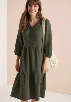 Robe longueur genou en qualité mousseline