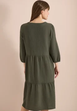 Robe longueur genou en qualité mousseline