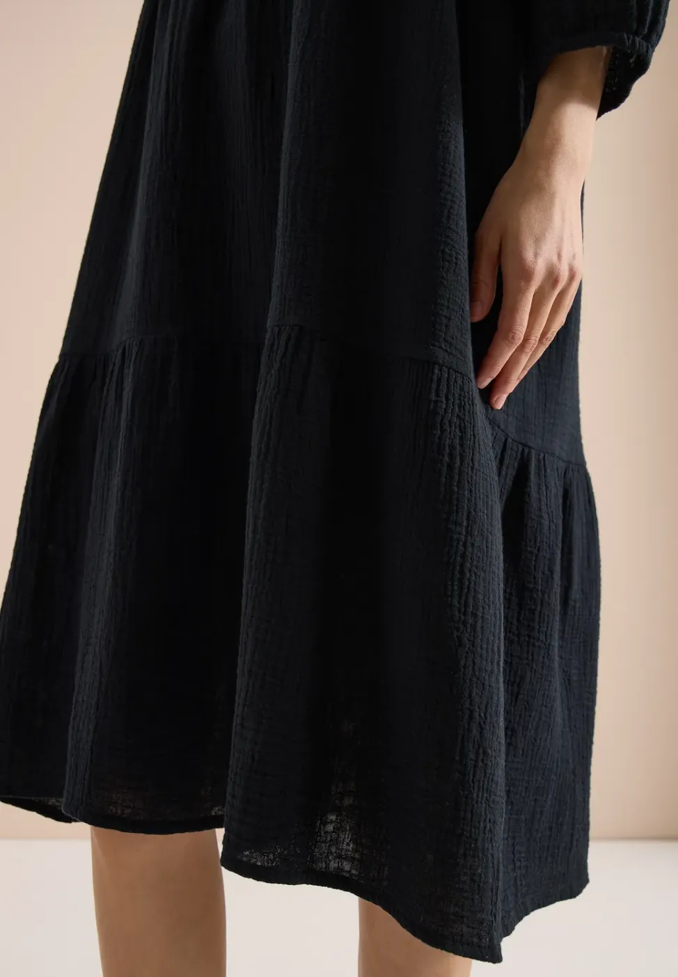 Robe longueur genou en qualité mousseline