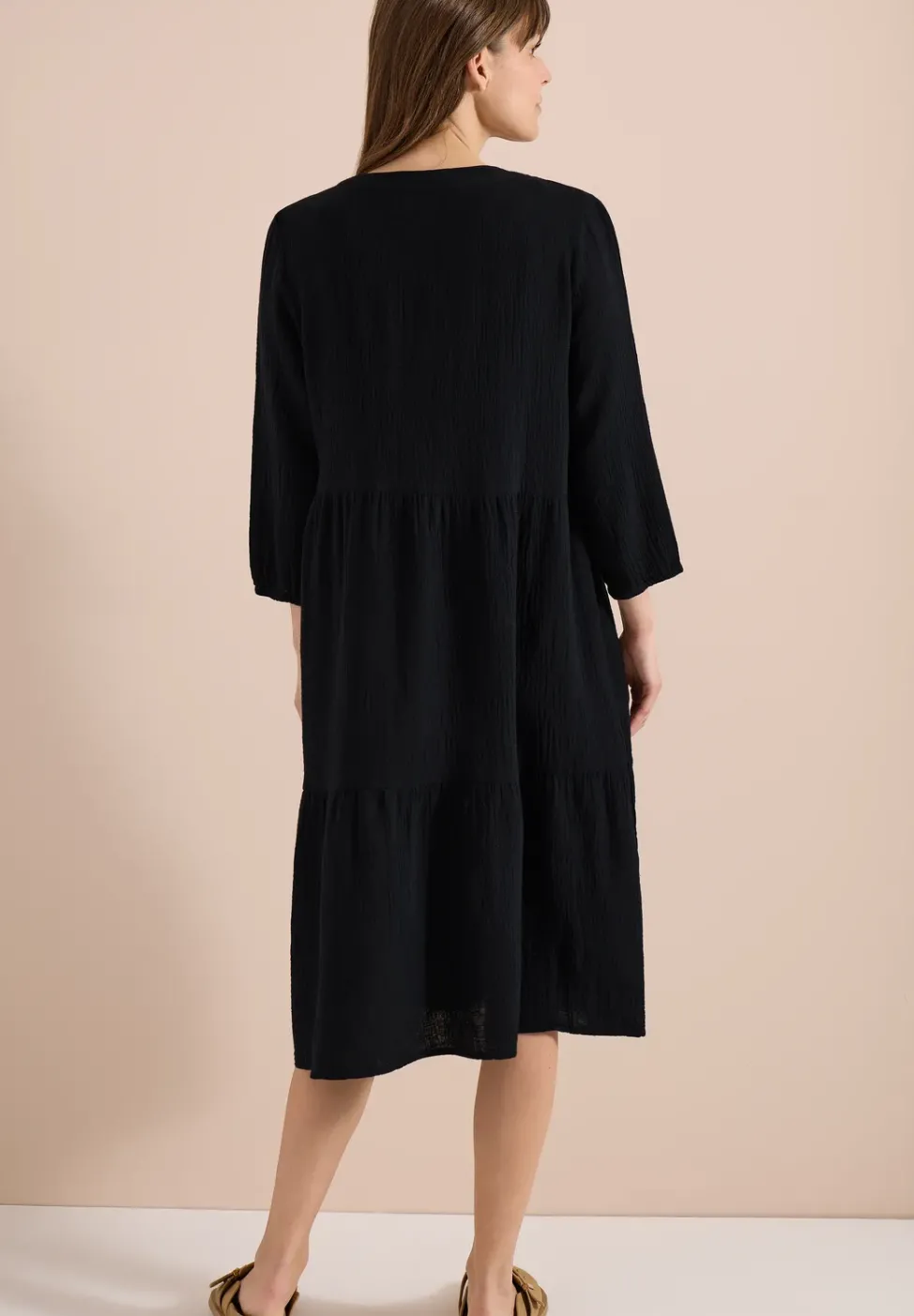 Robe longueur genou en qualité mousseline
