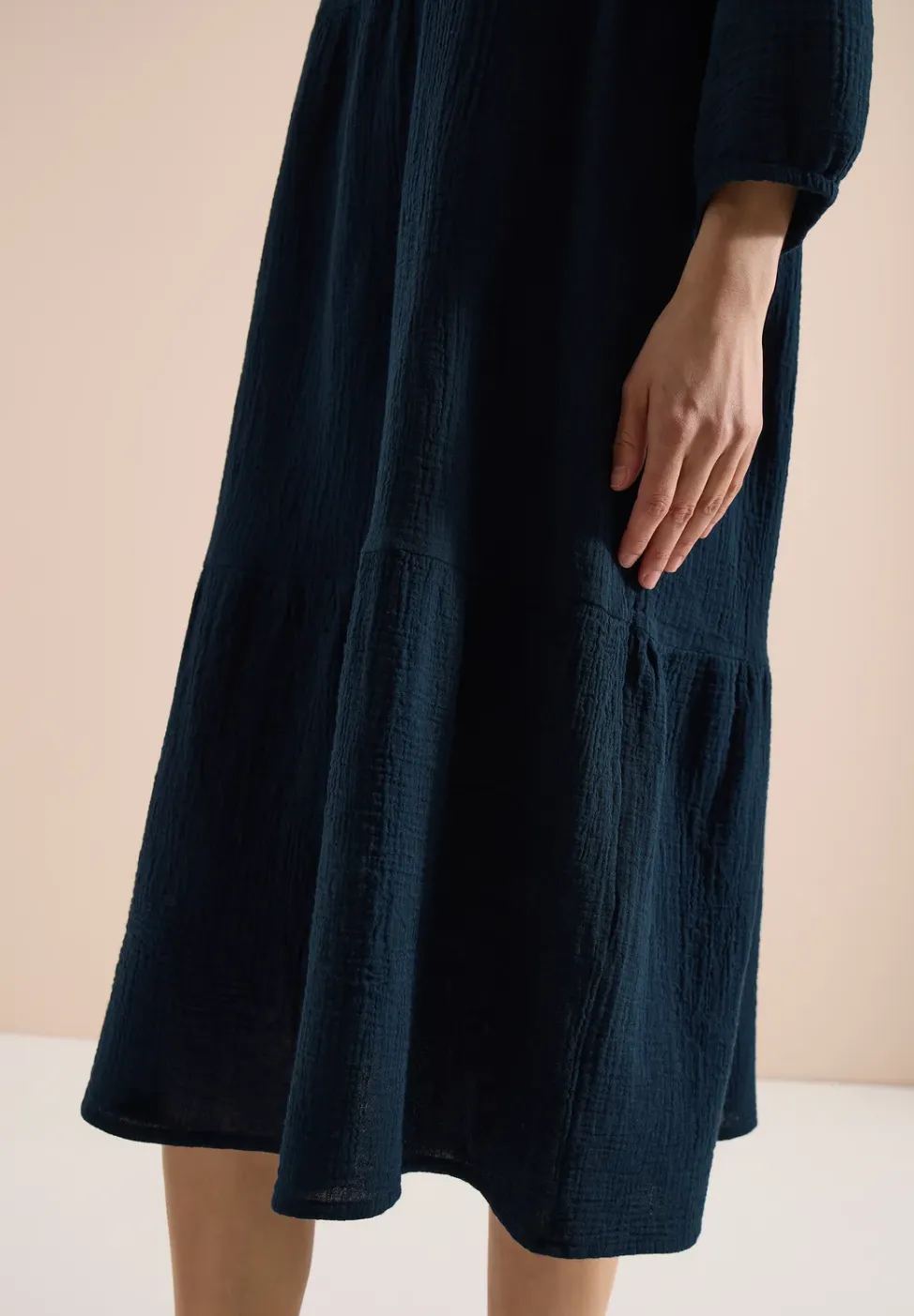 Robe longueur genou en qualité mousseline