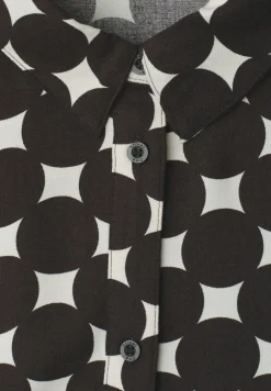 Robe midi avec boutons et motifs à pois
