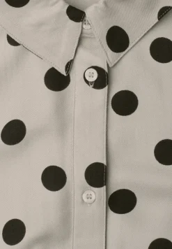 Robe midi avec boutons et motifs à pois