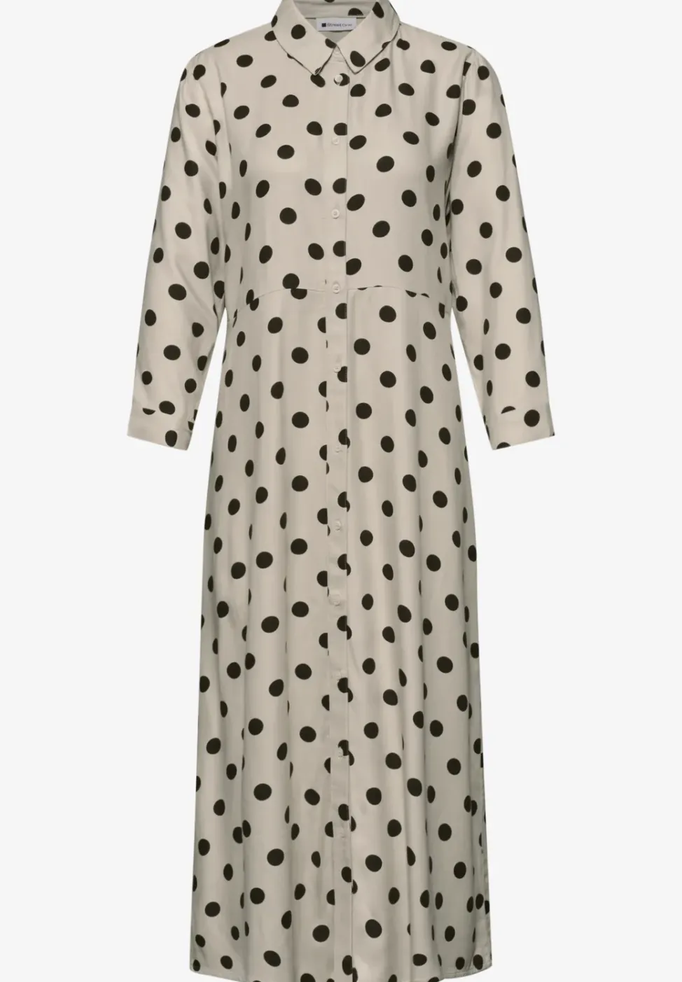 Robe midi avec boutons et motifs à pois
