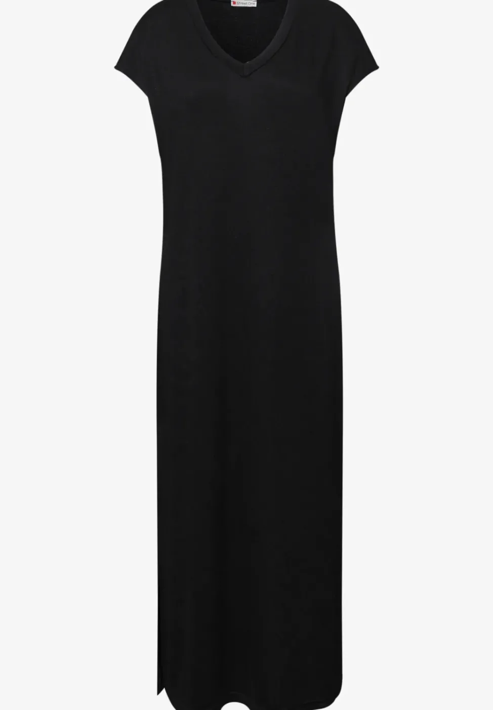 Robe midi avec col en V au look tricoté
