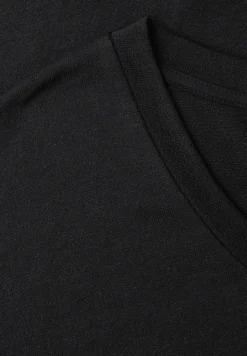 Robe midi avec col en V au look tricoté