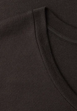 Robe midi avec col en V au look tricoté