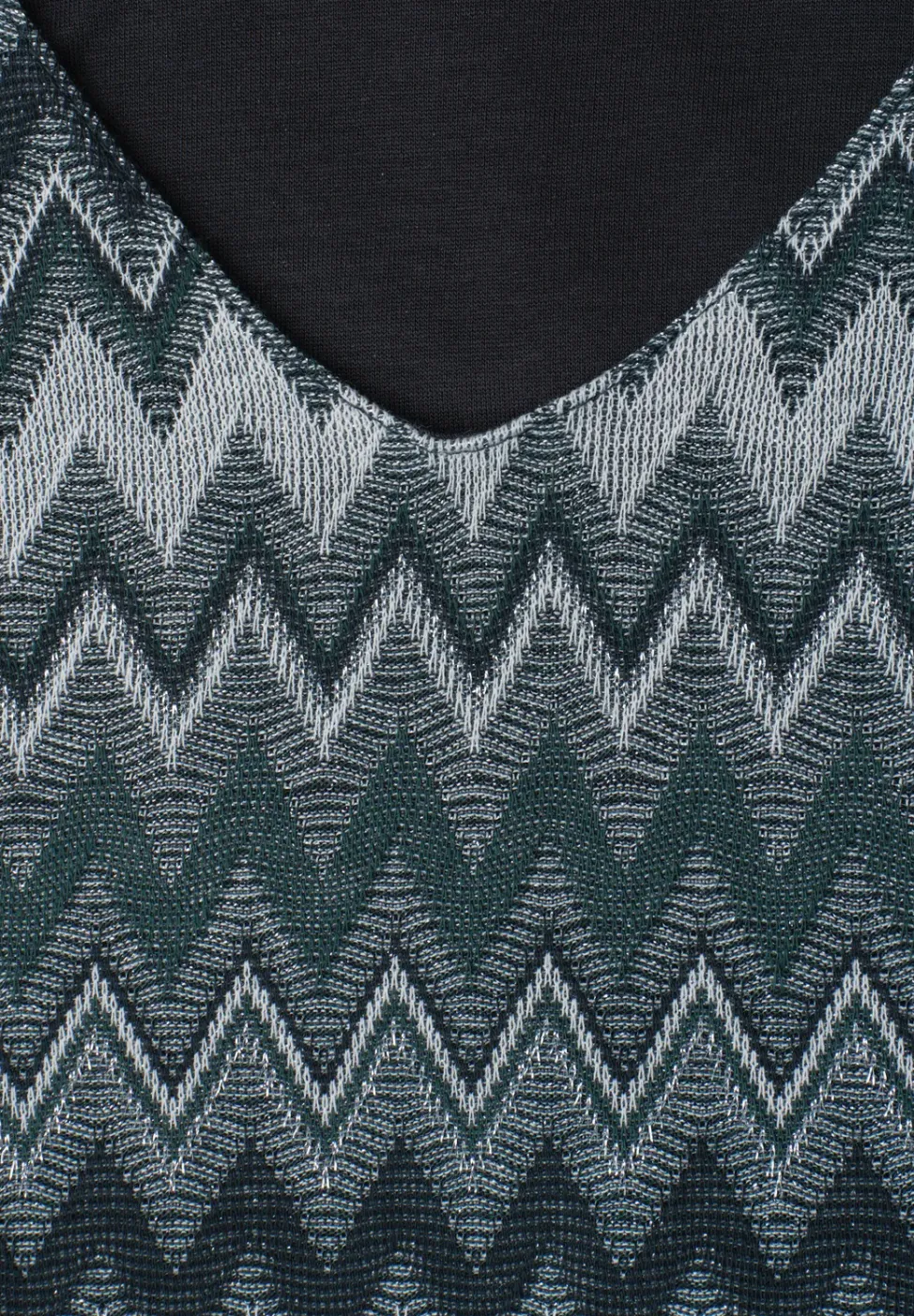 Robe midi avec col en V en qualité jacquard