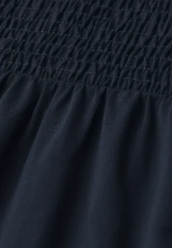 Robe midi avec haut smocké