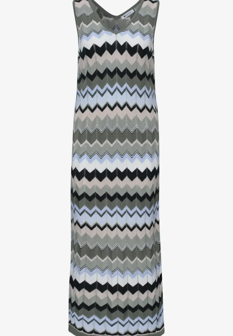 Robe midi avec motif en zigzag