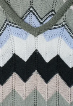 Robe midi avec motif en zigzag