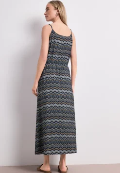 Robe midi avec motif en zigzag
