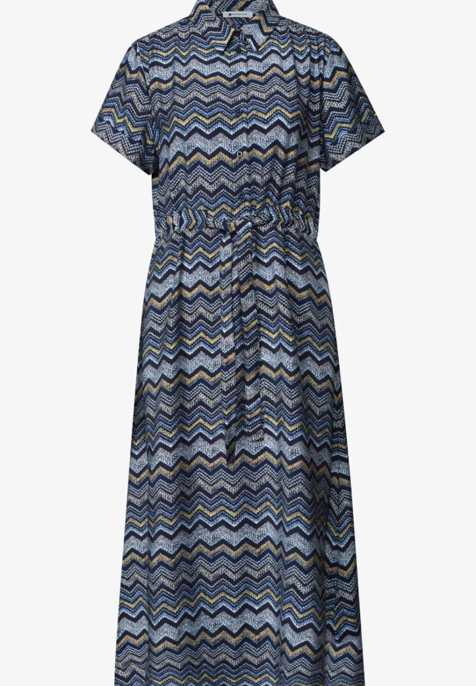 Robe midi avec motif en zigzag
