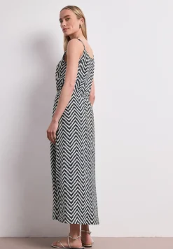 Robe midi avec motif en zigzag