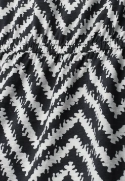 Robe midi avec motif en zigzag