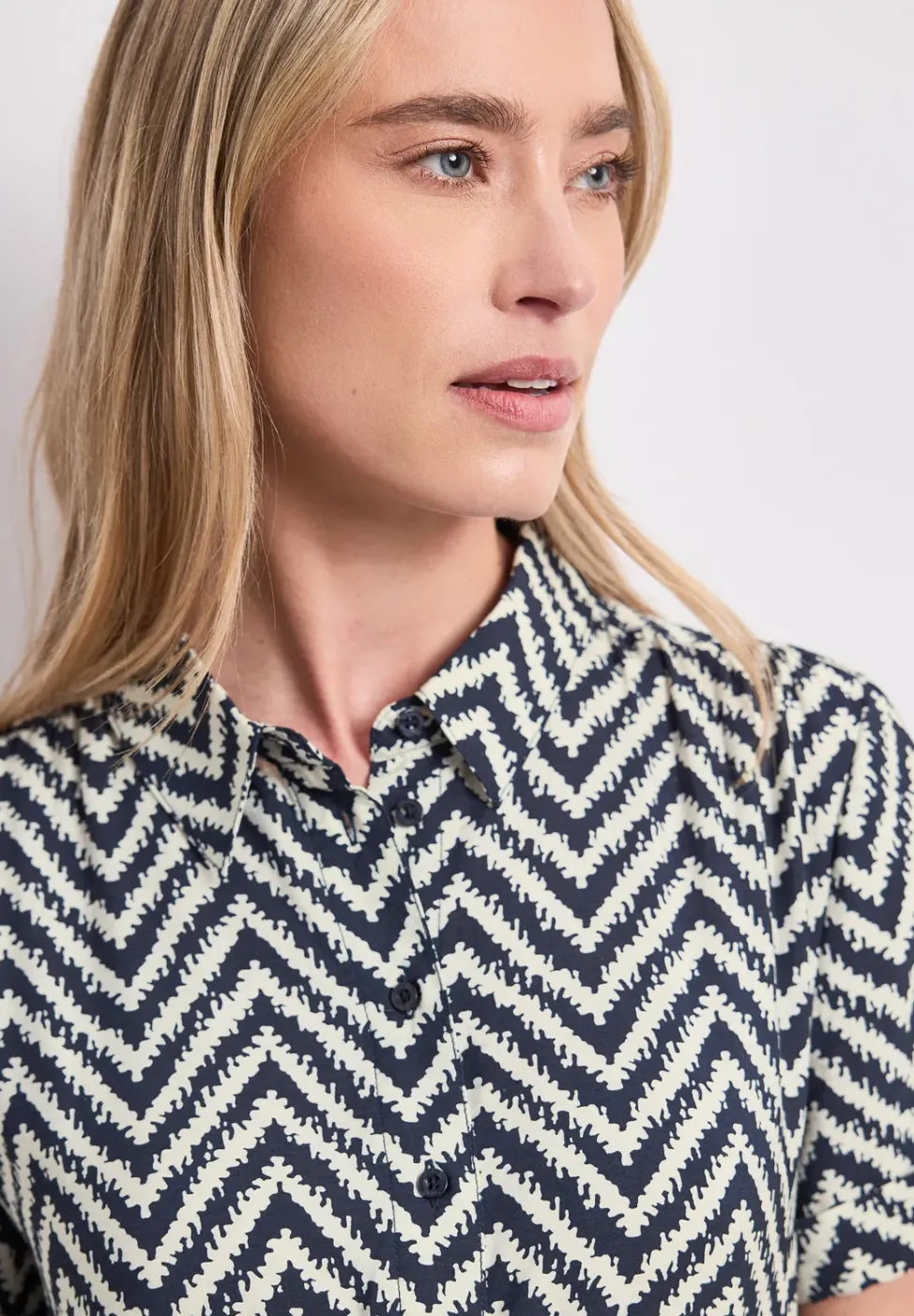 Robe midi avec motif en zigzag
