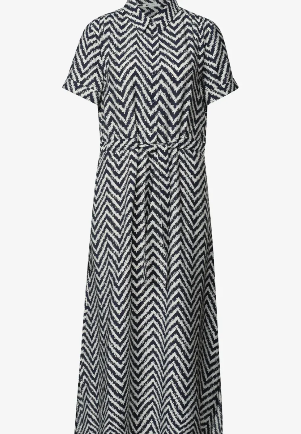 Robe midi avec motif en zigzag