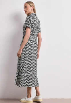 Robe midi avec motif en zigzag