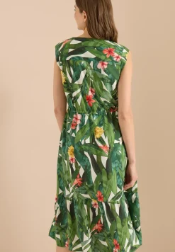 Robe midi avec motif floral