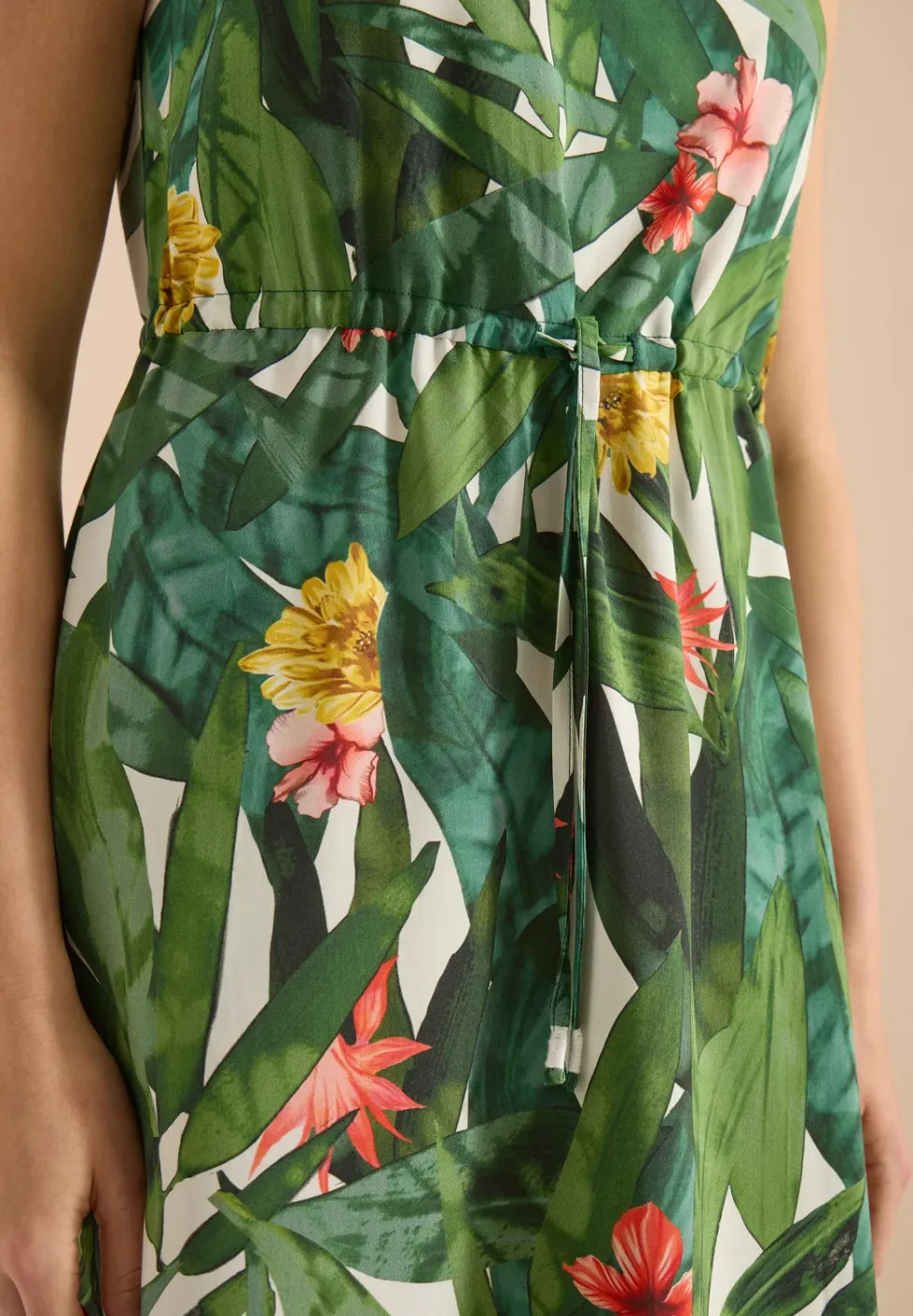 Robe midi avec motif floral
