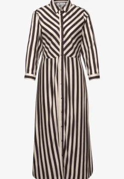 Robe midi avec patte de boutonnage sur toute la longueur