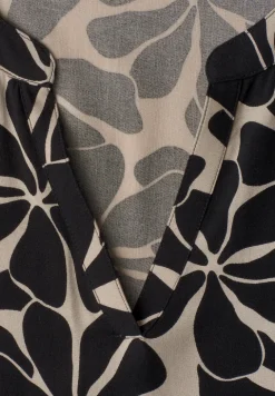 Robe midi à col fendu au look ethnique