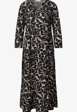 Robe midi à col fendu au look ethnique