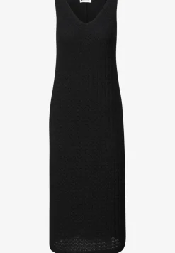 Robe midi à col V en dentelle