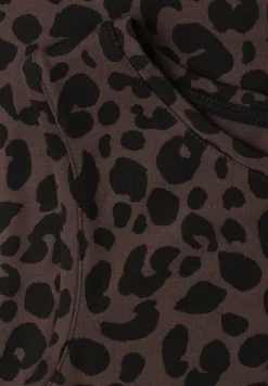 Robe midi en jersey imprimé léopard