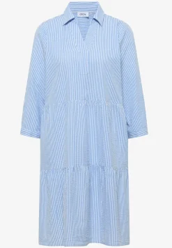 Robe midi en seersucker