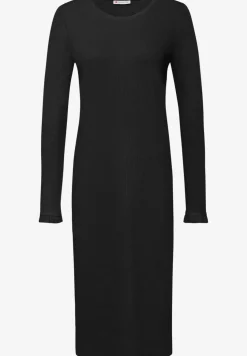 Robe midi en structure côtelée