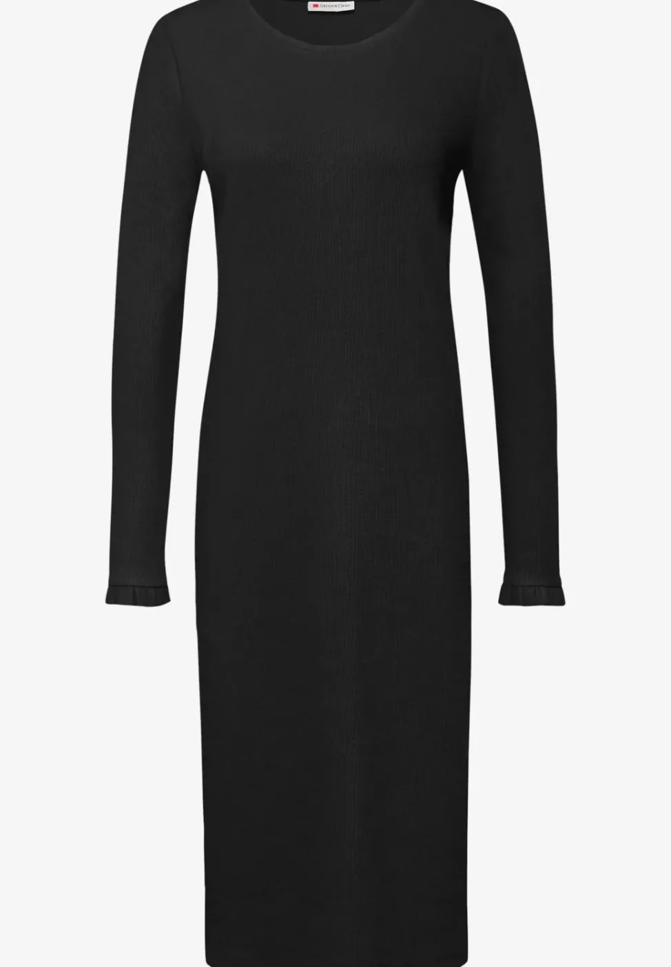 Robe midi en structure côtelée