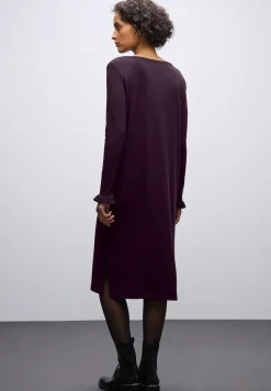 Robe midi en structure côtelée