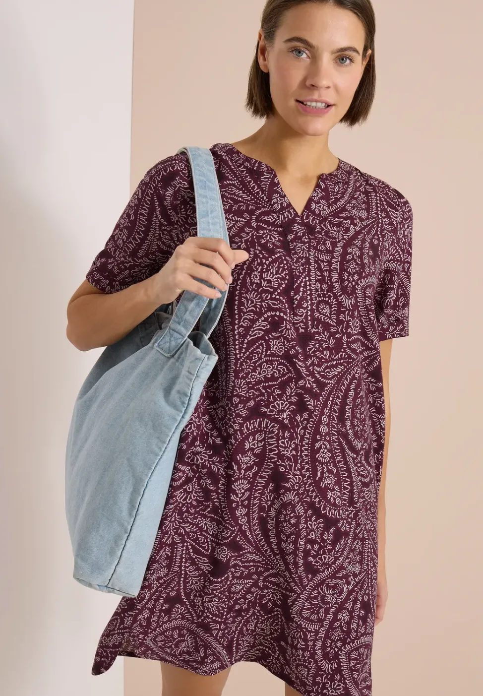 Robe midi imprimée paisley