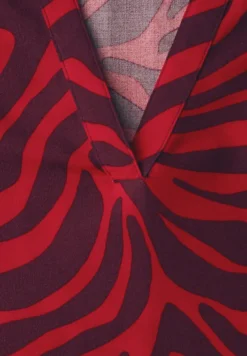 Robe midi à l'imprimé graphique