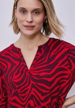 Robe midi à l'imprimé graphique