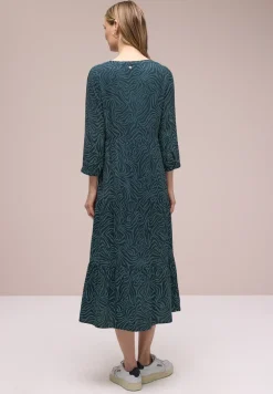 Robe midi à l'imprimé graphique