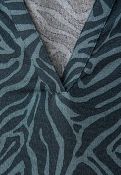 Robe midi à l'imprimé graphique