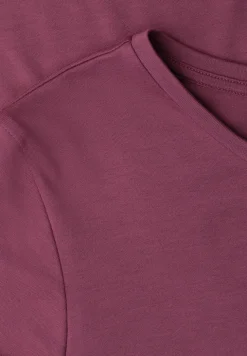 Robe midi à manches courtes avec détail de fente