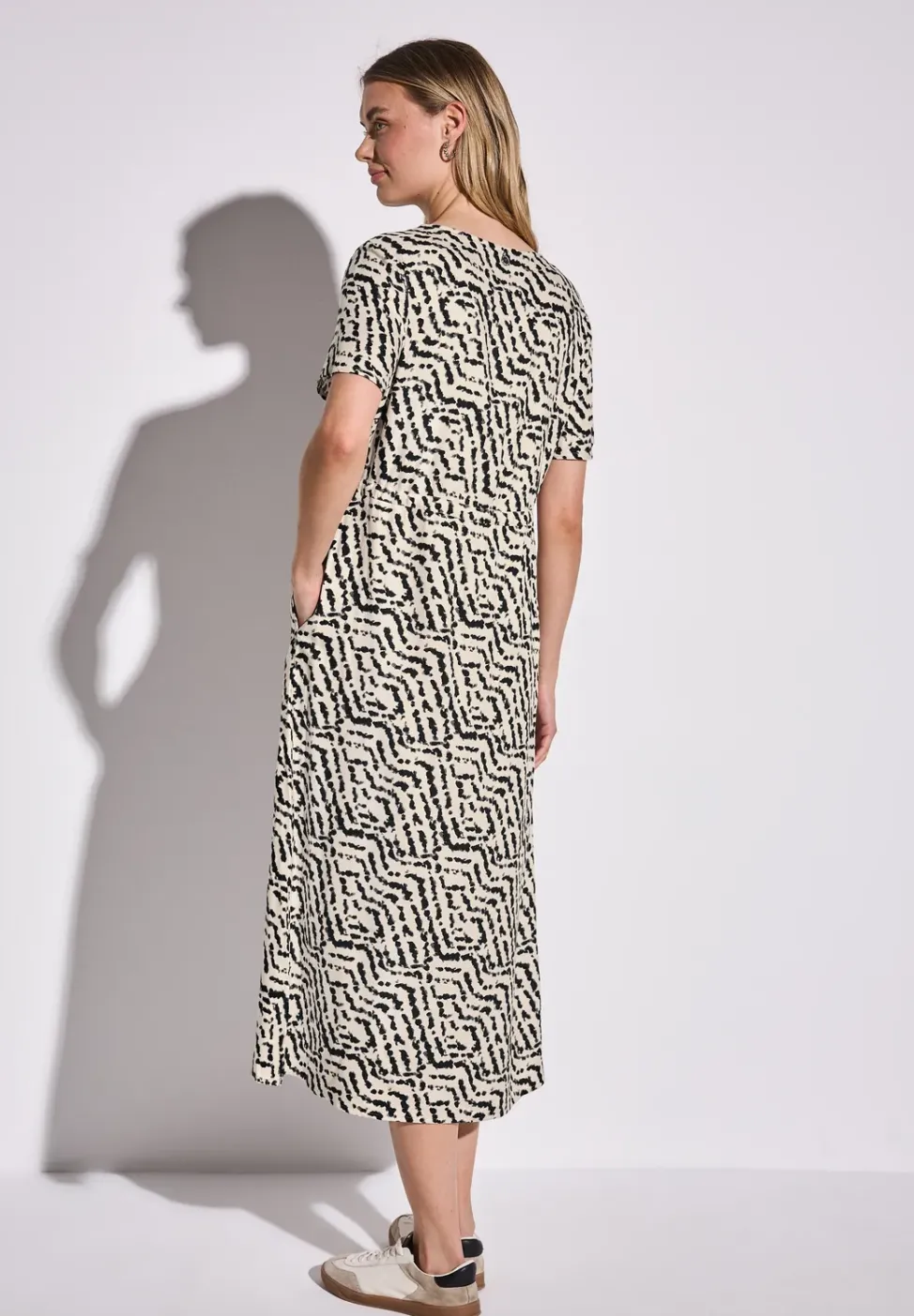 Robe midi à motifs