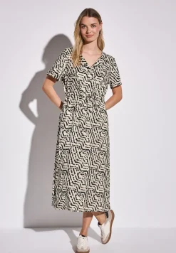 Robe midi à motifs